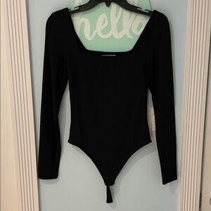 Babaton Black Long Sleeve Bodysuit
